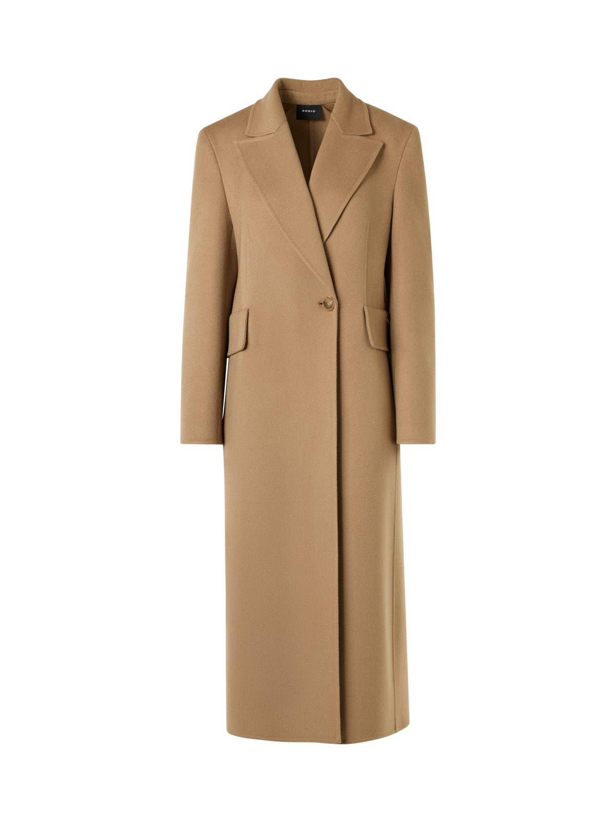 Designer Cashmere Double-Face Straight Coat - beige