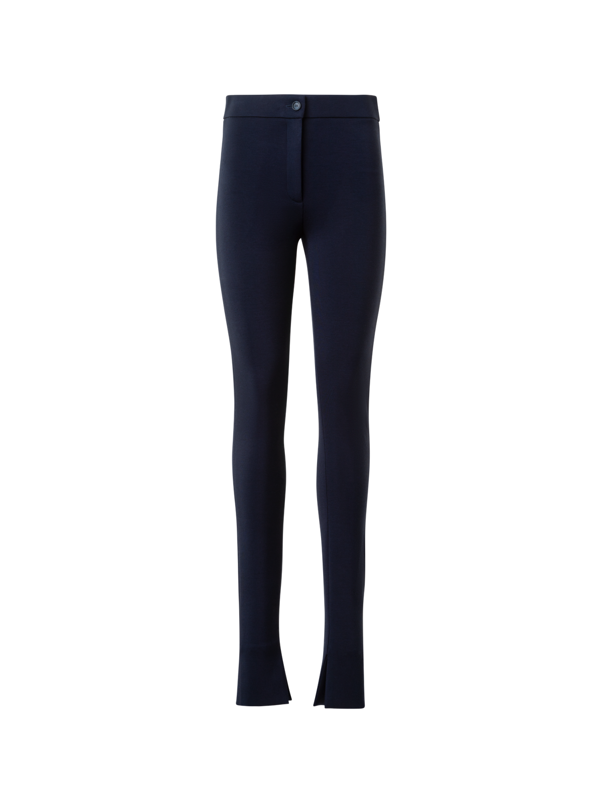 Designer Skinny Stretch Jersey Leggings with Slit - neutral - navy - blue