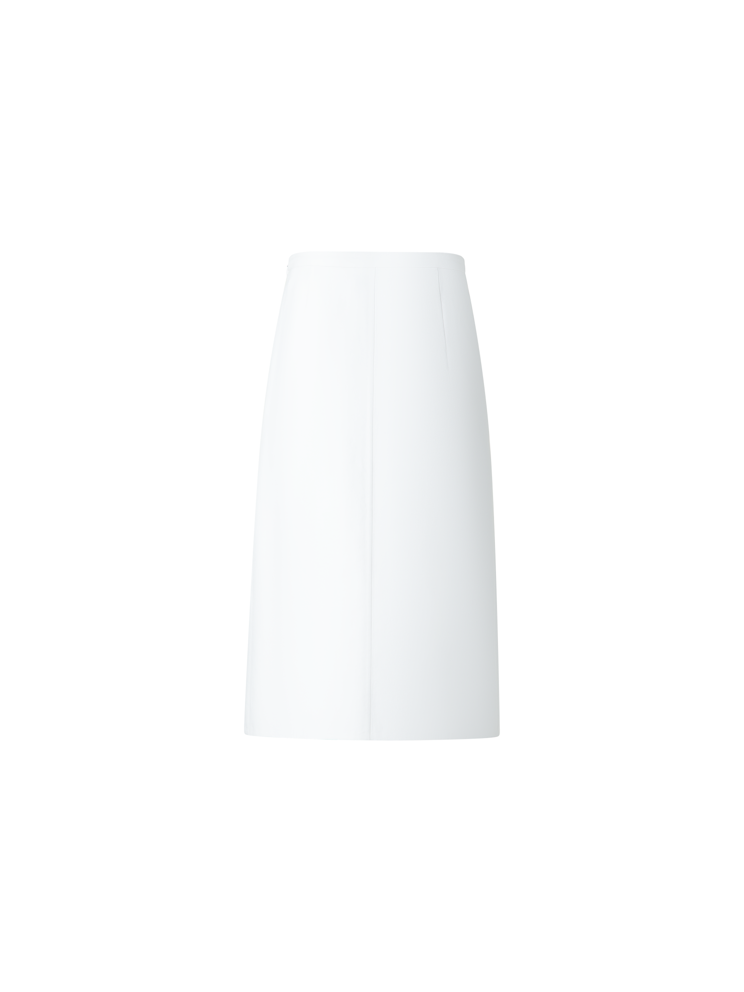 Designer A-Line Skirt in Cotton Silk Double-Face - neutral - ecru - white