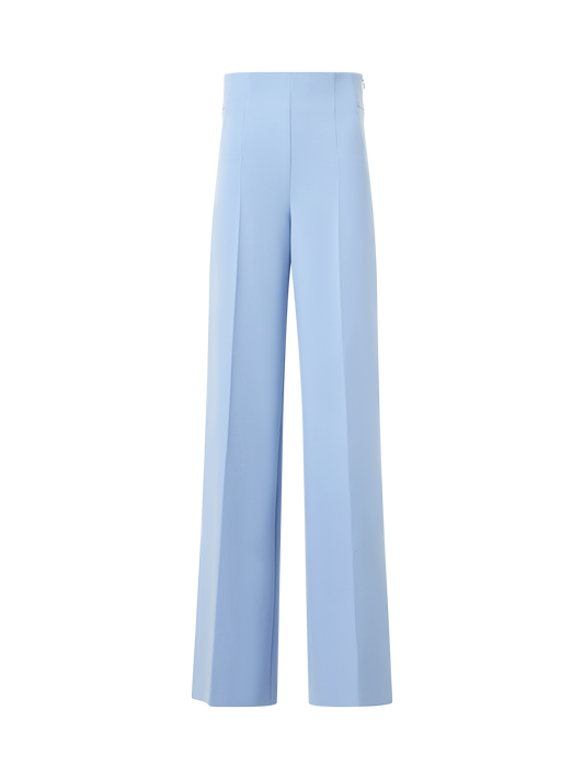 Designer High-Waist Wool Double-Face Pants