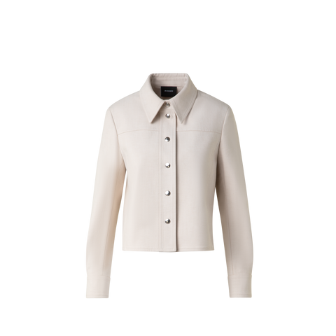 Cropped Jacket in Cotton Denim