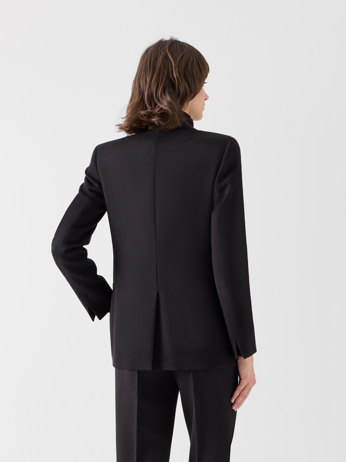 Designer Boyfriend Blazer in Wool Tricotine - brown #editorial