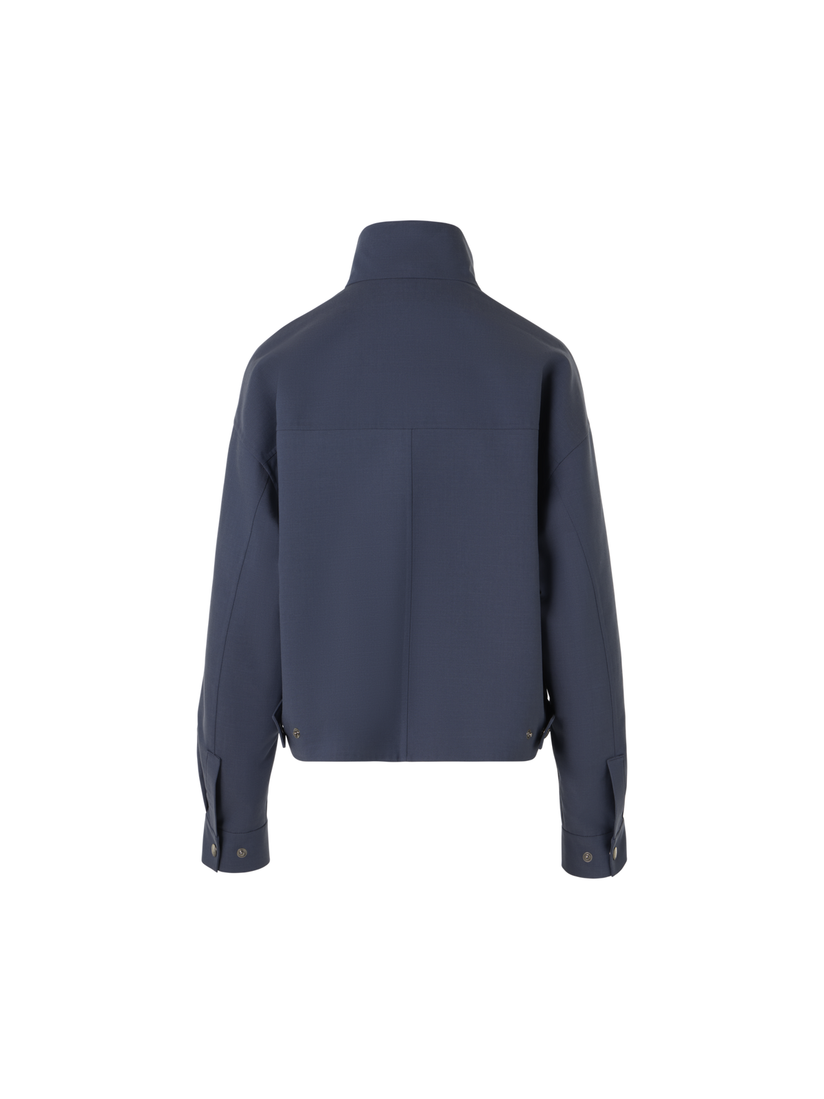 Designer Kamil Short Jacket in Cotton Double-Face - blue