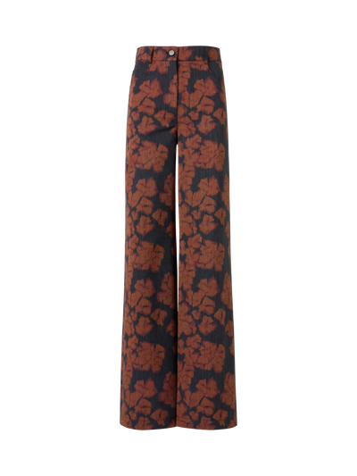 Designer Cooper Wide-Leg Pants in Cotton-Canvas - multicolor