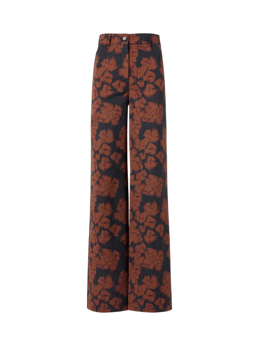 Designer Cooper Wide-Leg Pants in Cotton-Canvas - multicolor