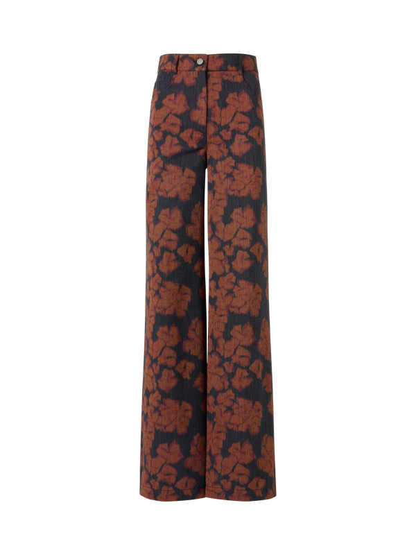 Designer Cooper Wide-Leg Pants in Cotton-Canvas - multicolor