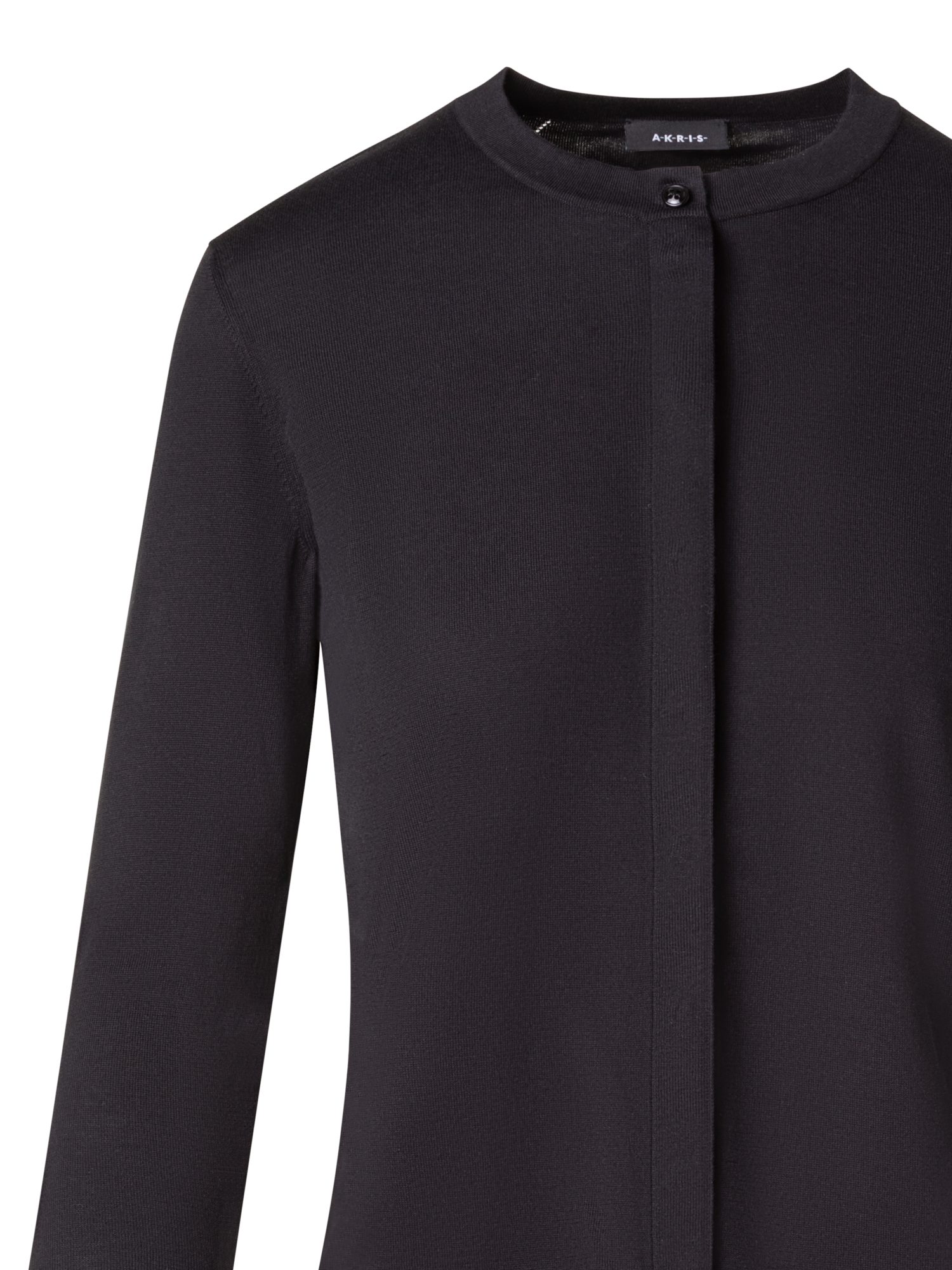 Designer Sea Island Cotton Cardigan - black