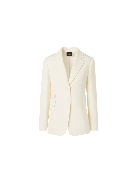 Designer Arie Jacket in Linen-Wool Double-Face - ecru