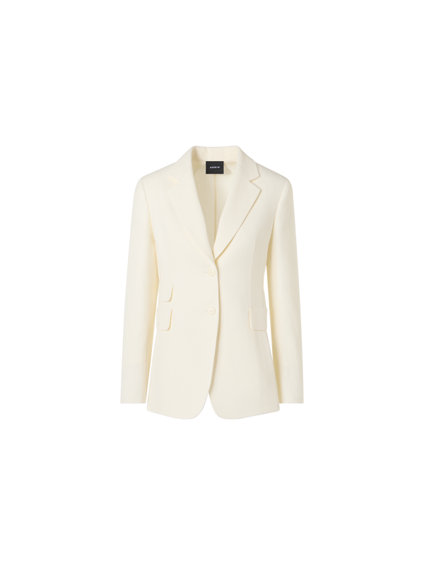 Designer Arie Jacket in Linen-Wool Double-Face - ecru