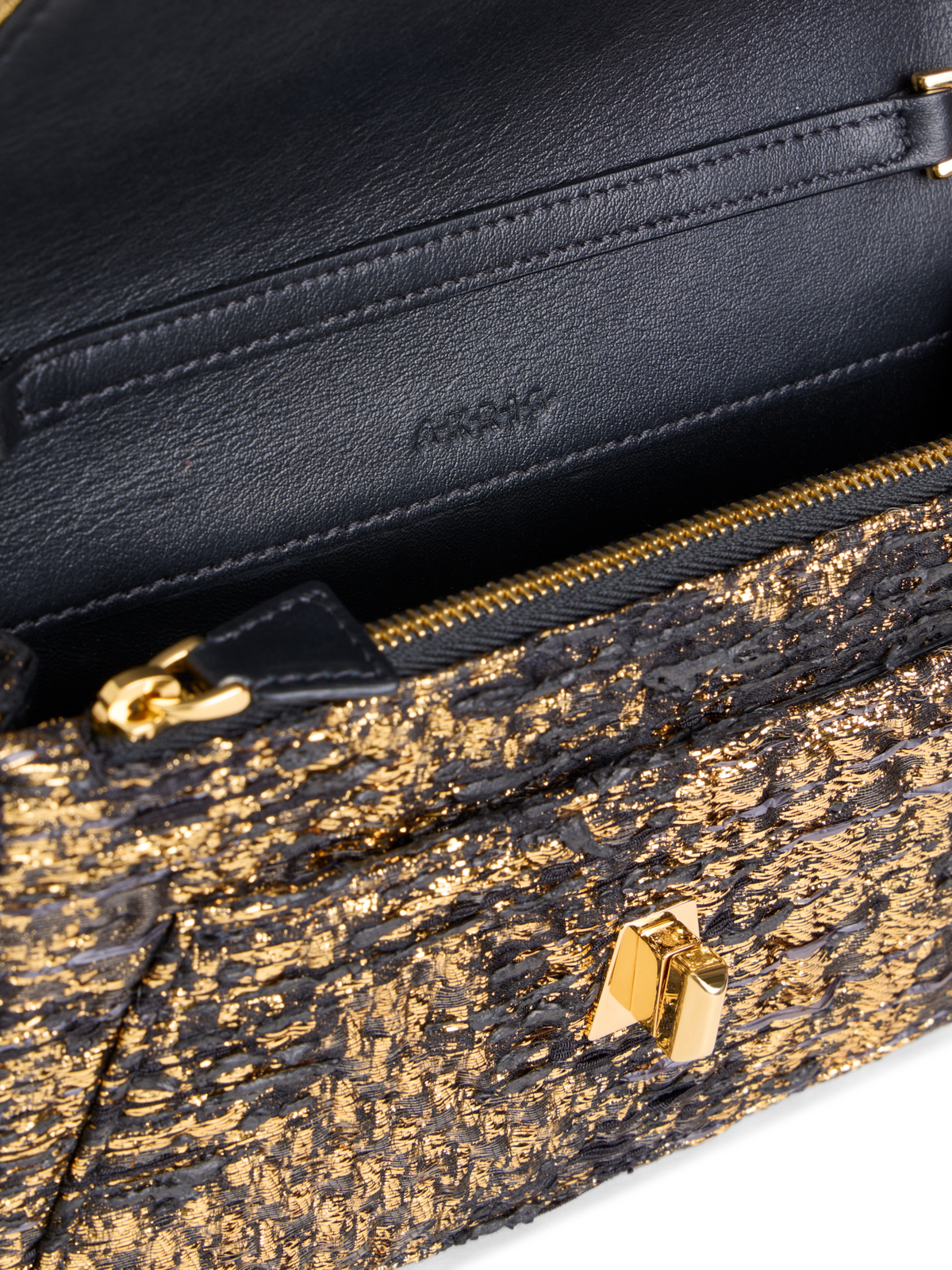 Designer Anouk Envelope Clutch - multicolor - gold
