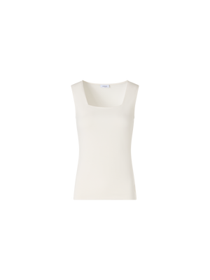 Designer Sleeveless Signature Dot Top - ecru