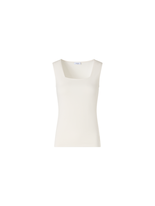 Designer Sleeveless Signature Dot Top - ecru