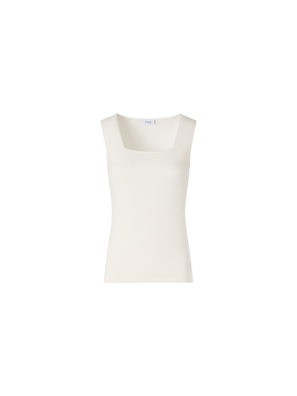 Designer Sleeveless Signature Dot Top - ecru