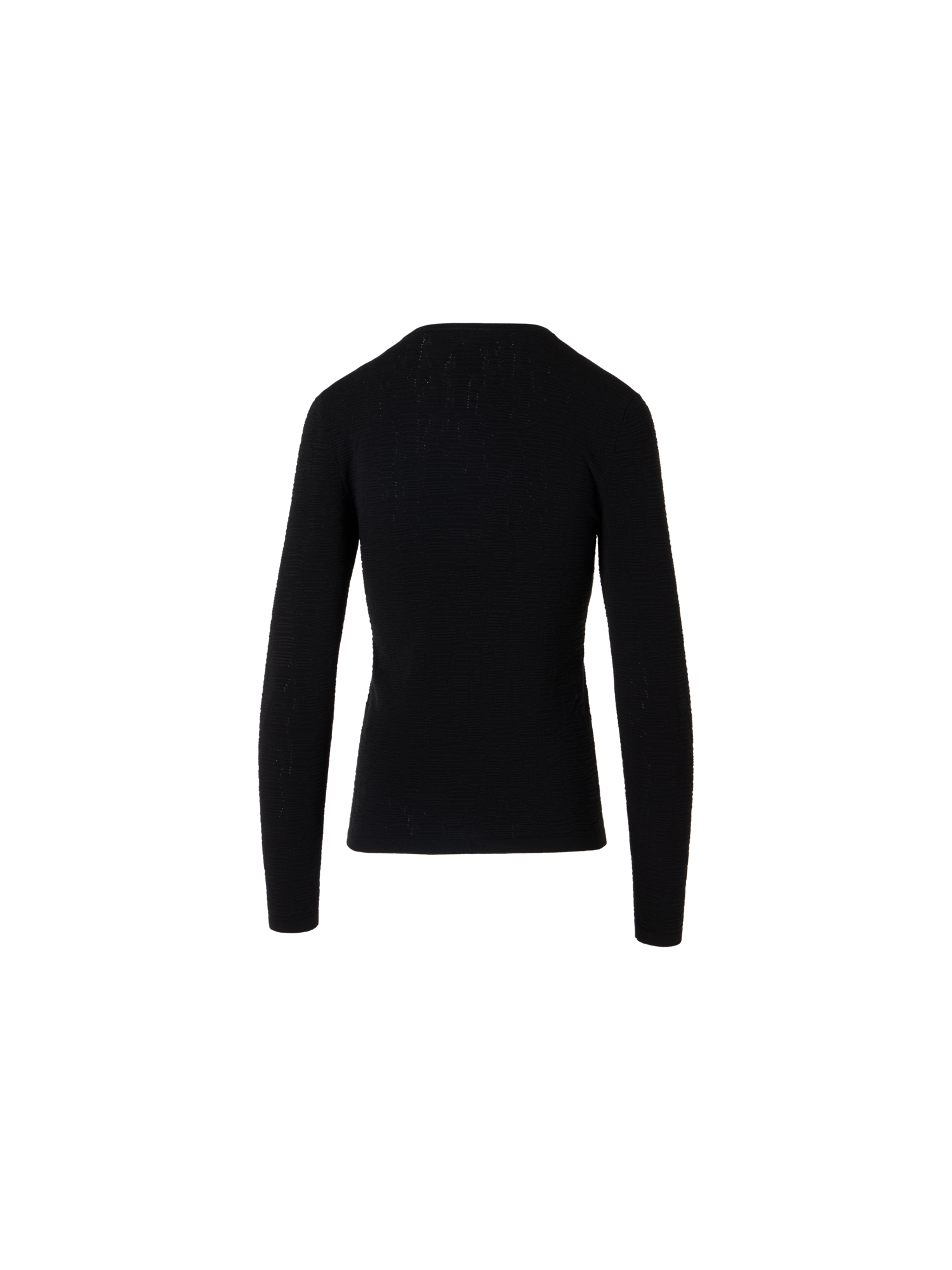 Designer Long-Sleeve Dance Movement Jacquard Knit Sweater - black