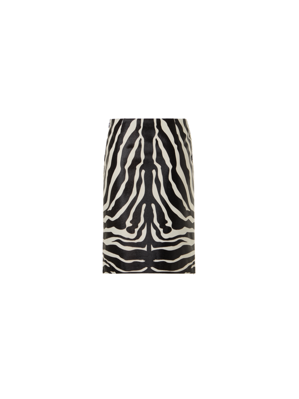 Designer Calfskin Pencil Skirt - multicolor