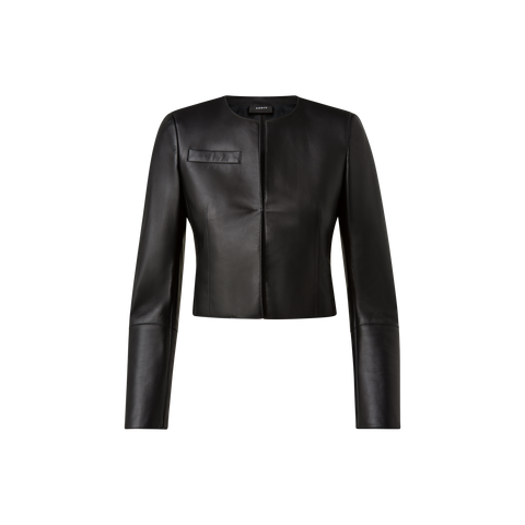 Cropped Leather Jacket