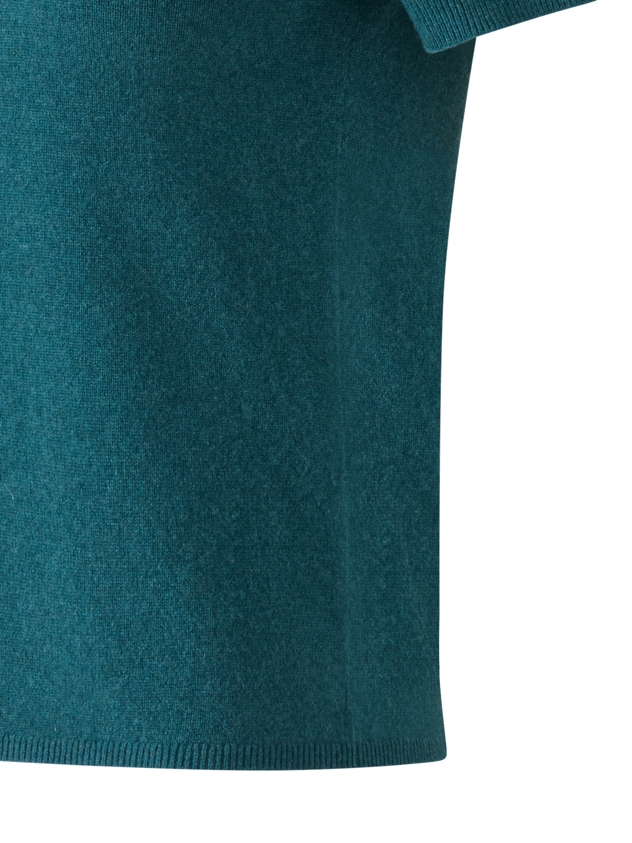 Designer Short Sleeve Pure Cashmere Knit Sweater - green