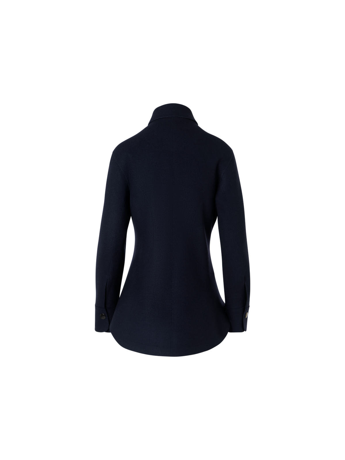 Designer Shirt Jacket in Double-Knit Jersey - blue - navy