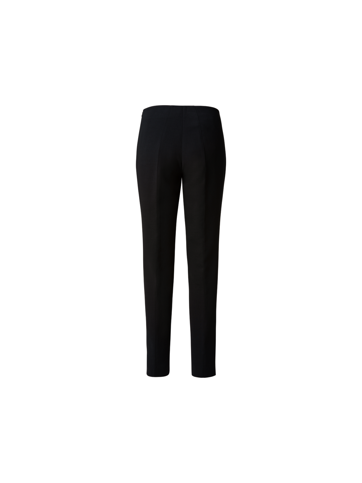 Designer Slim Wool Double-Face Pants - neutral - black