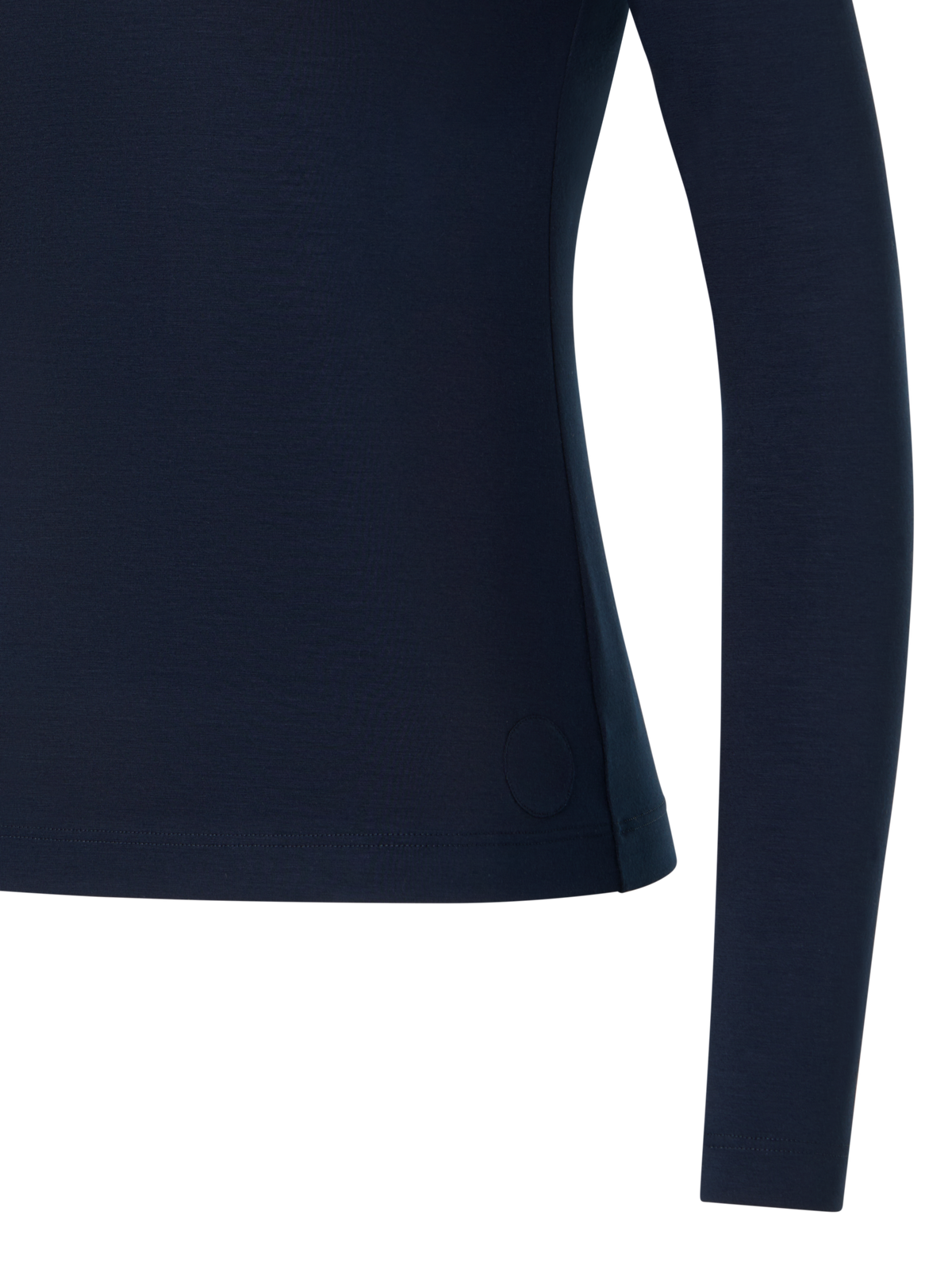 Designer Mock Neck Shirt in Modal Jersey - navy