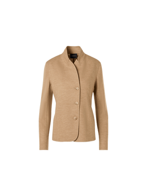 Designer Lima Short Jacket in Cashmere-Jersey - brown