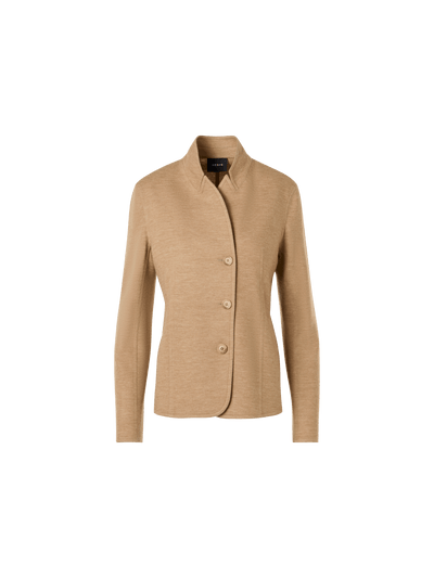 Designer Lima Short Jacket in Cashmere-Jersey - brown