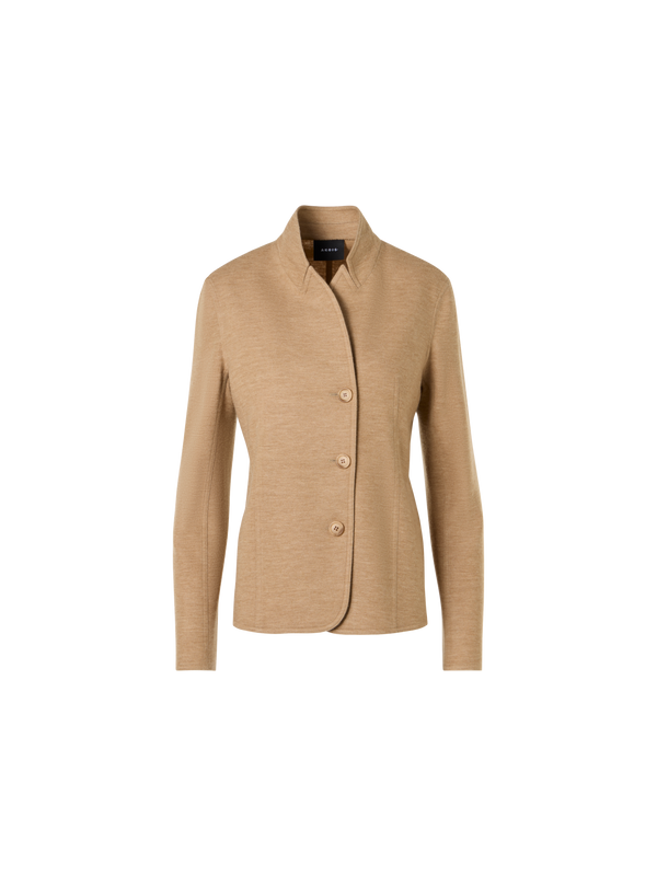 Designer Lima Short Jacket in Cashmere-Jersey - brown