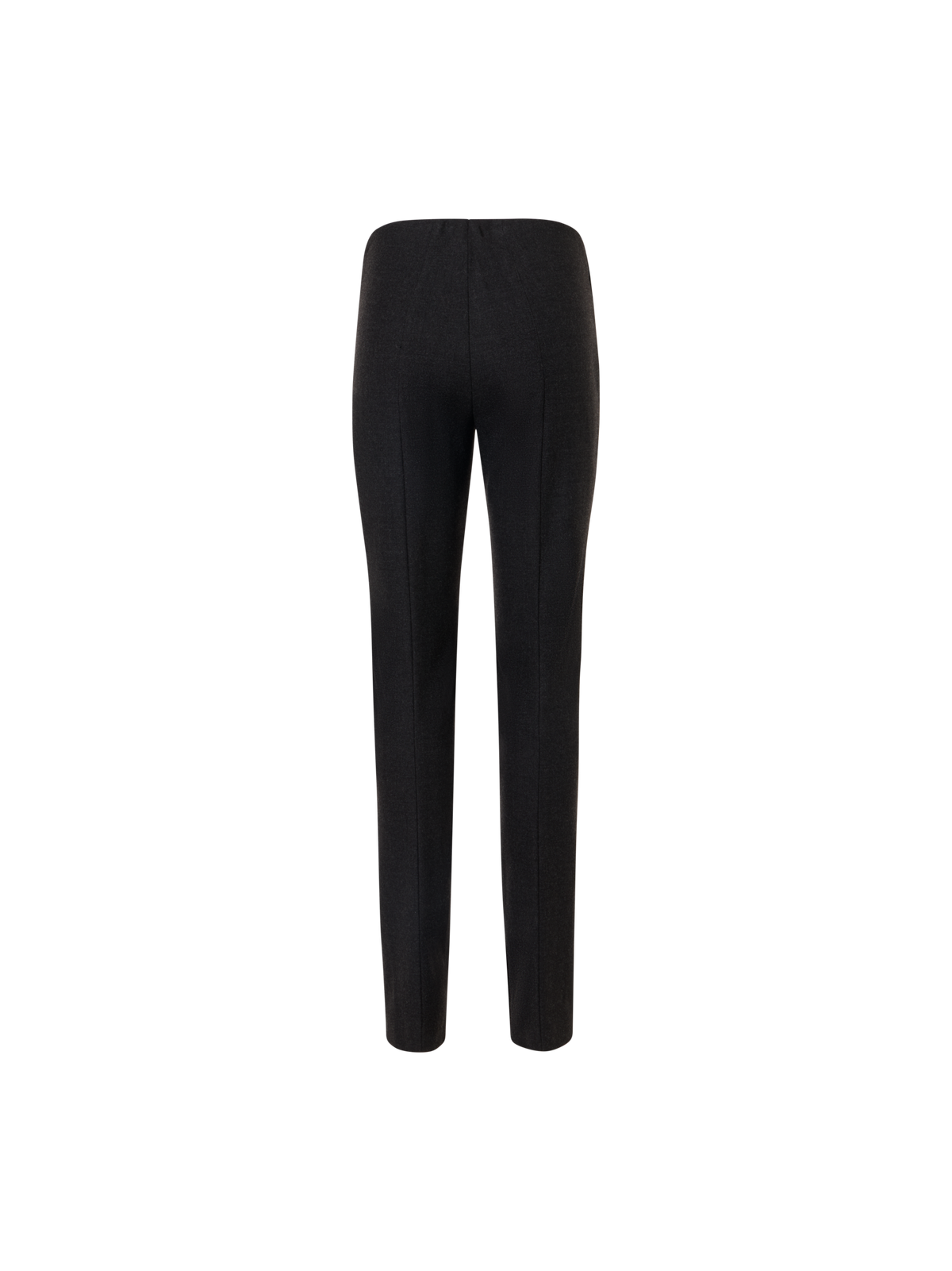 Designer Slim Leg Wool Flannel Pants - grey