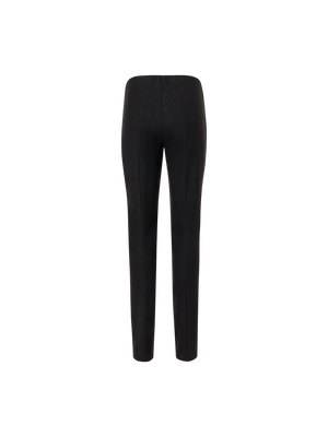 Designer Slim Leg Wool Flannel Pants - grey
