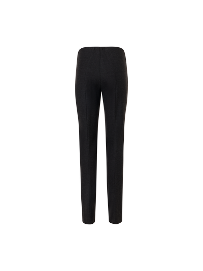 Designer Slim Leg Wool Flannel Pants - grey