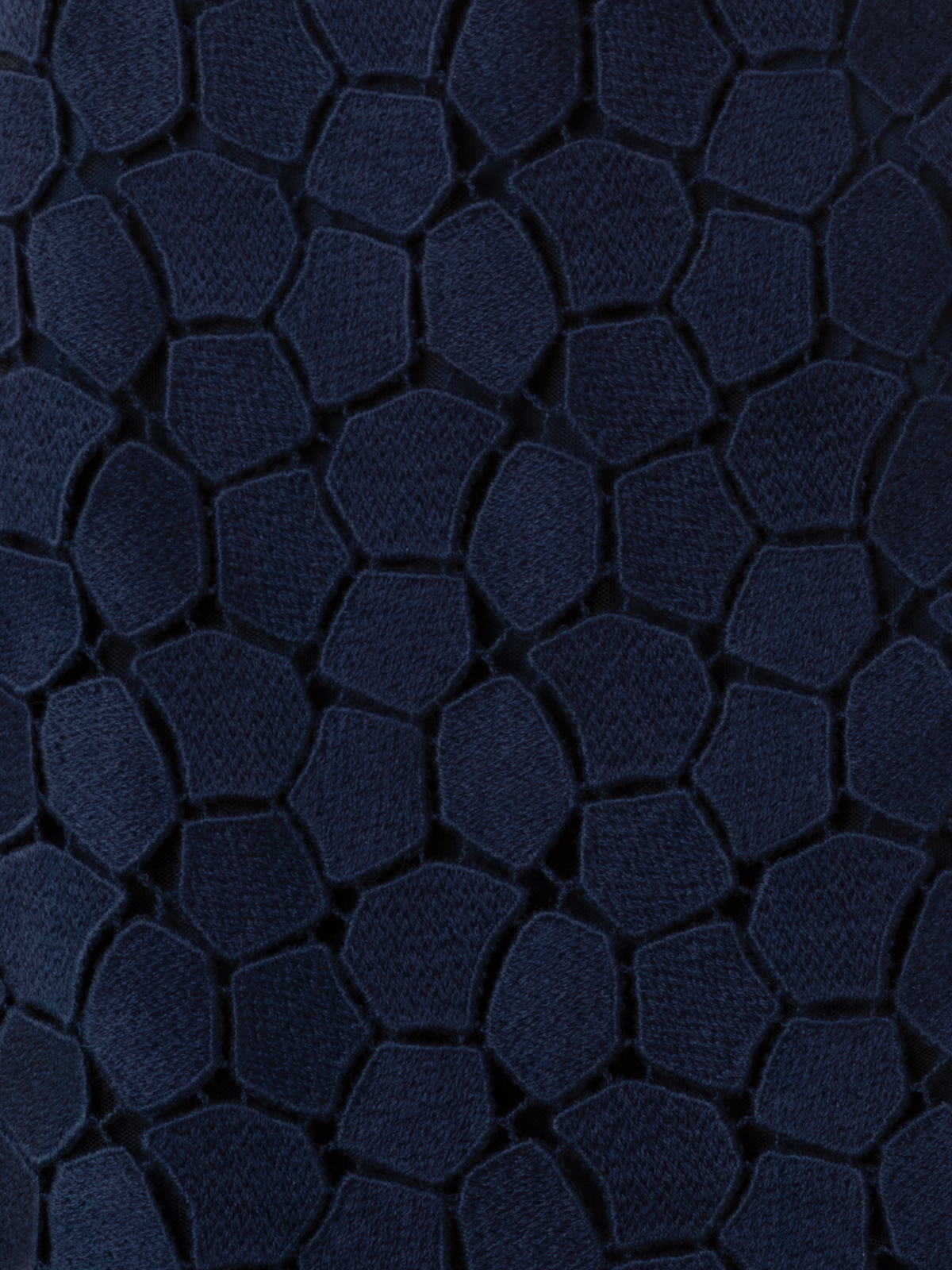 Designer Fringe Sheath Dress in Lapis Lazuli Embroidery - neutral - navy - blue