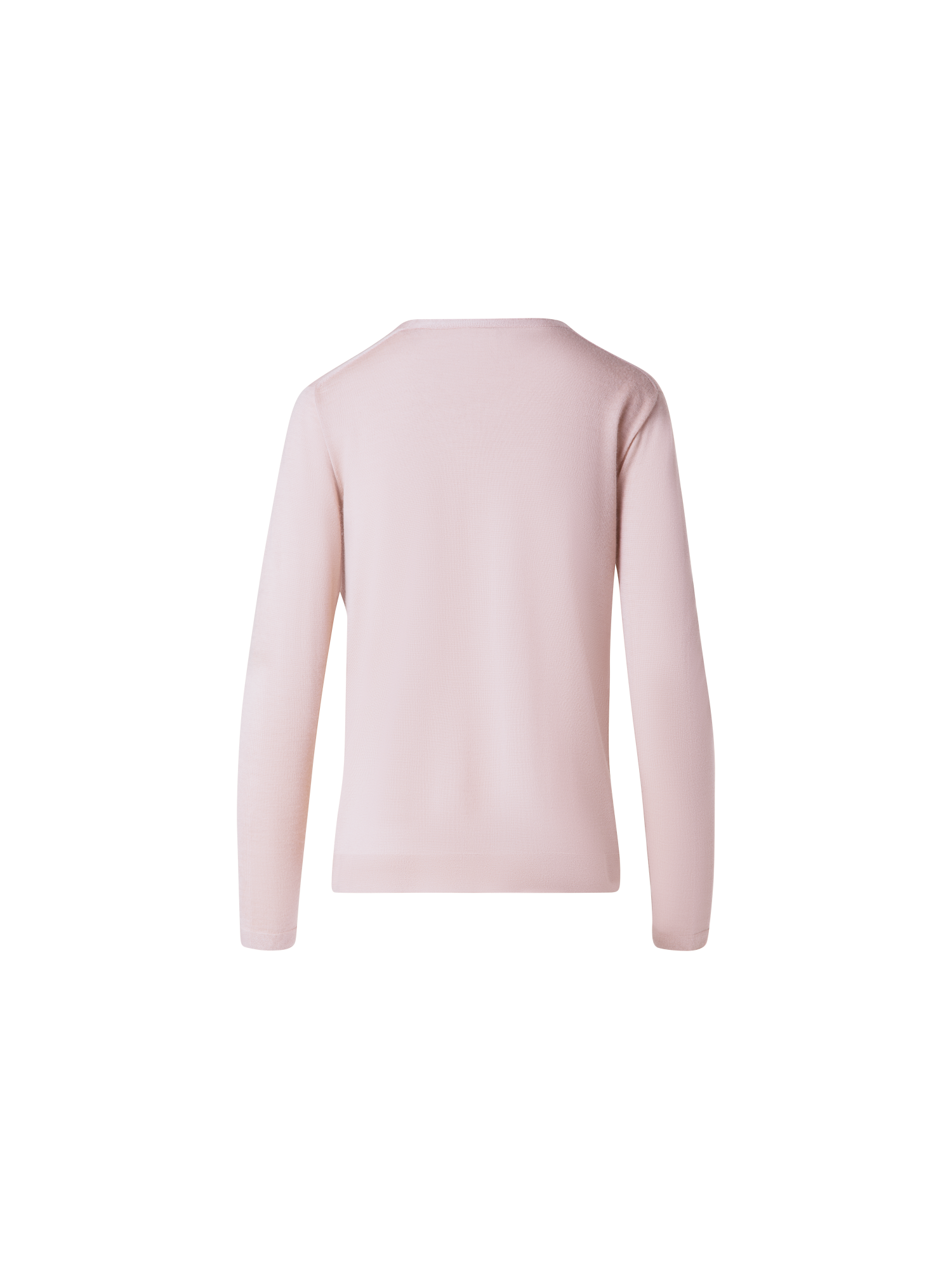 Designer Seamless Cashmere and Silk V-Neck Sweater - pastel - pink