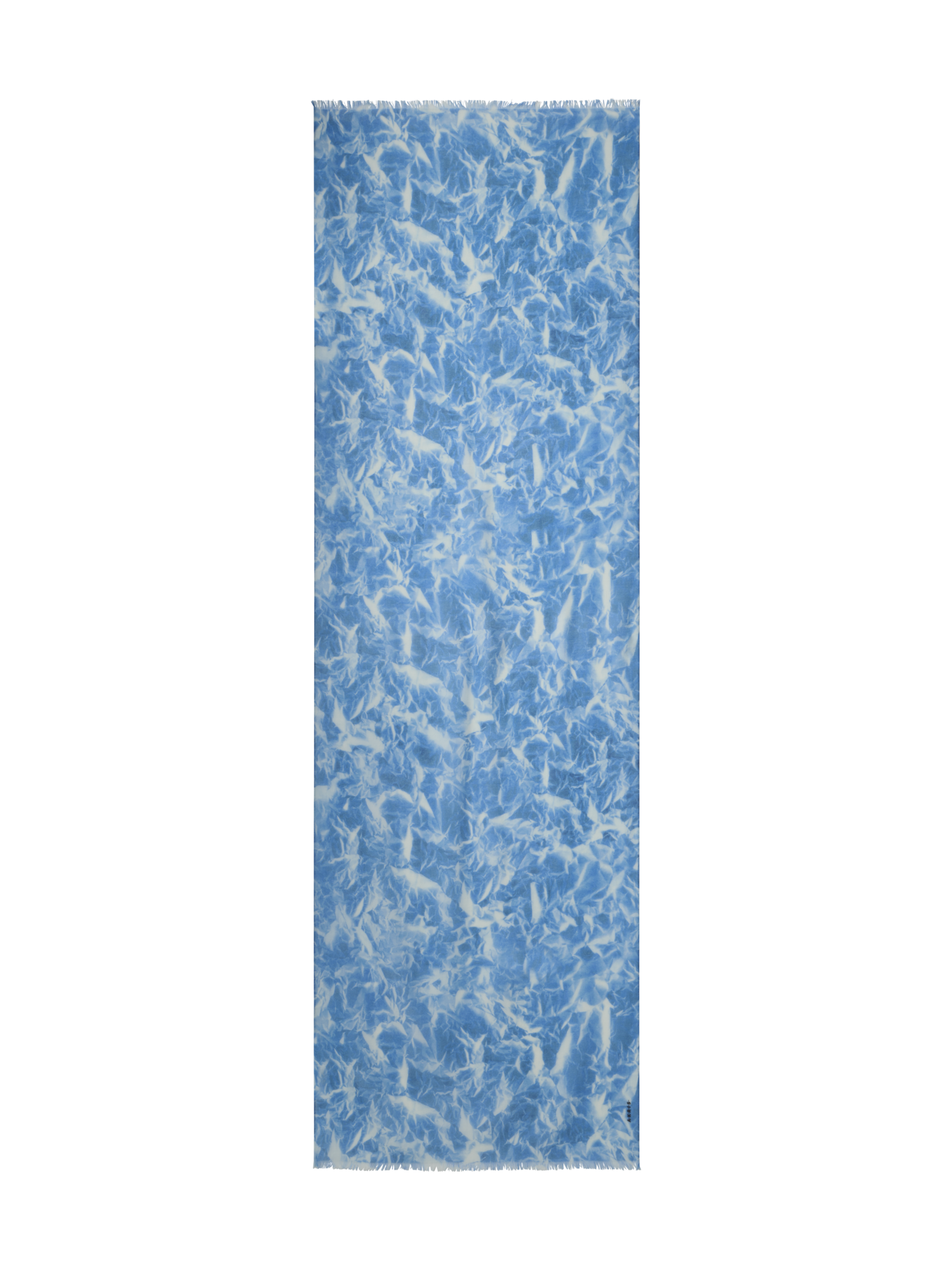 Designer Cashmere Scarf with Whitecaps Print