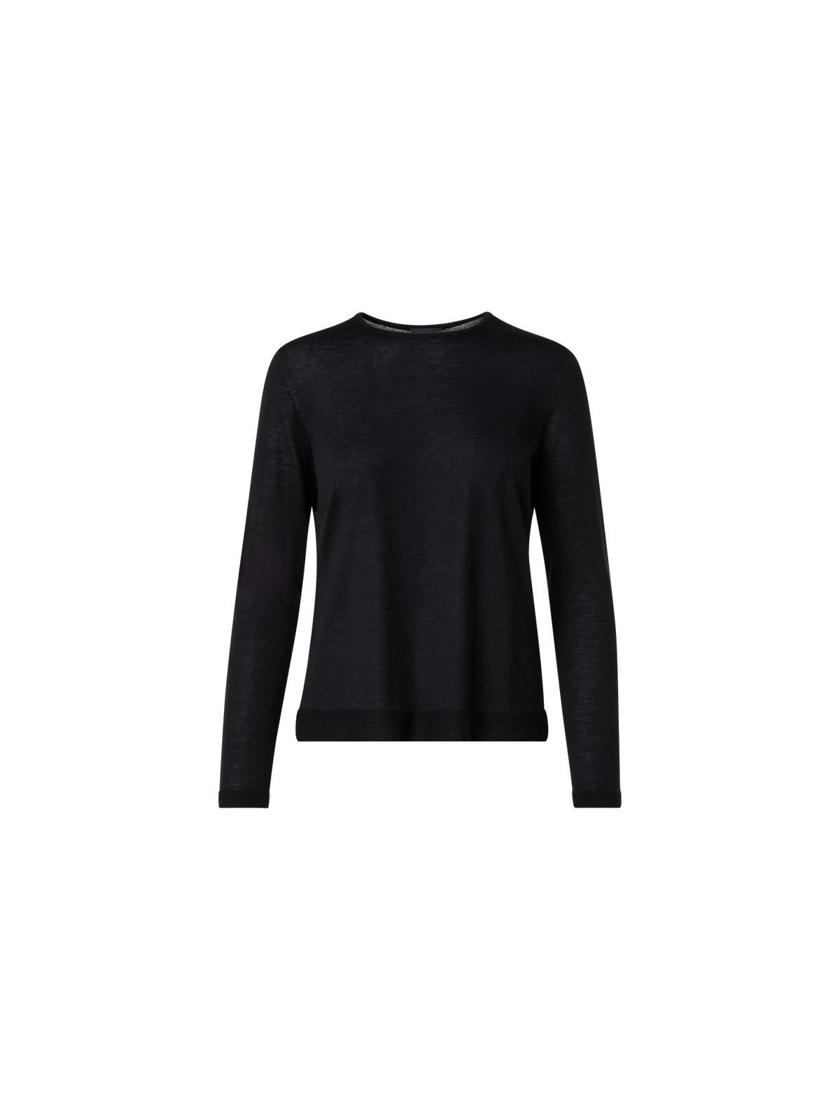 Designer Seamless Pullover from Cashmere Silk - black