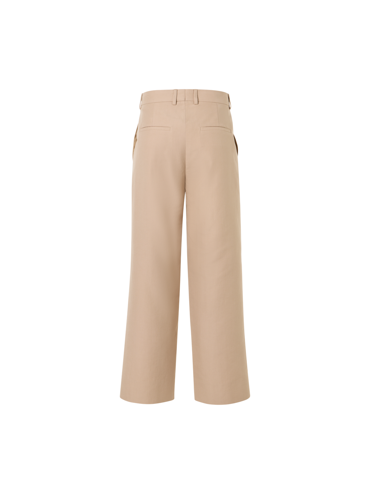 Designer Christelle Cropped Wide-Leg Pants in Cotton-Silk Double-Face - beige