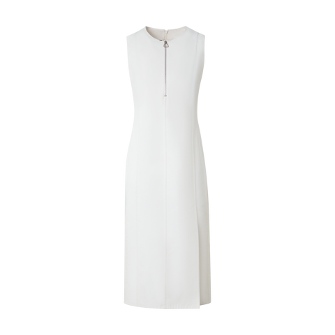 Fitted Cotton Double-Face Sheath Dress