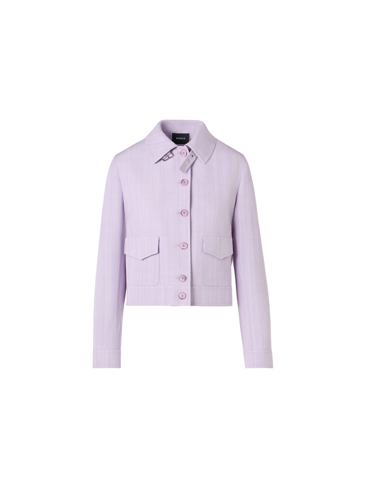 Designer Peer Short Jacket in Melange Twill - pastel