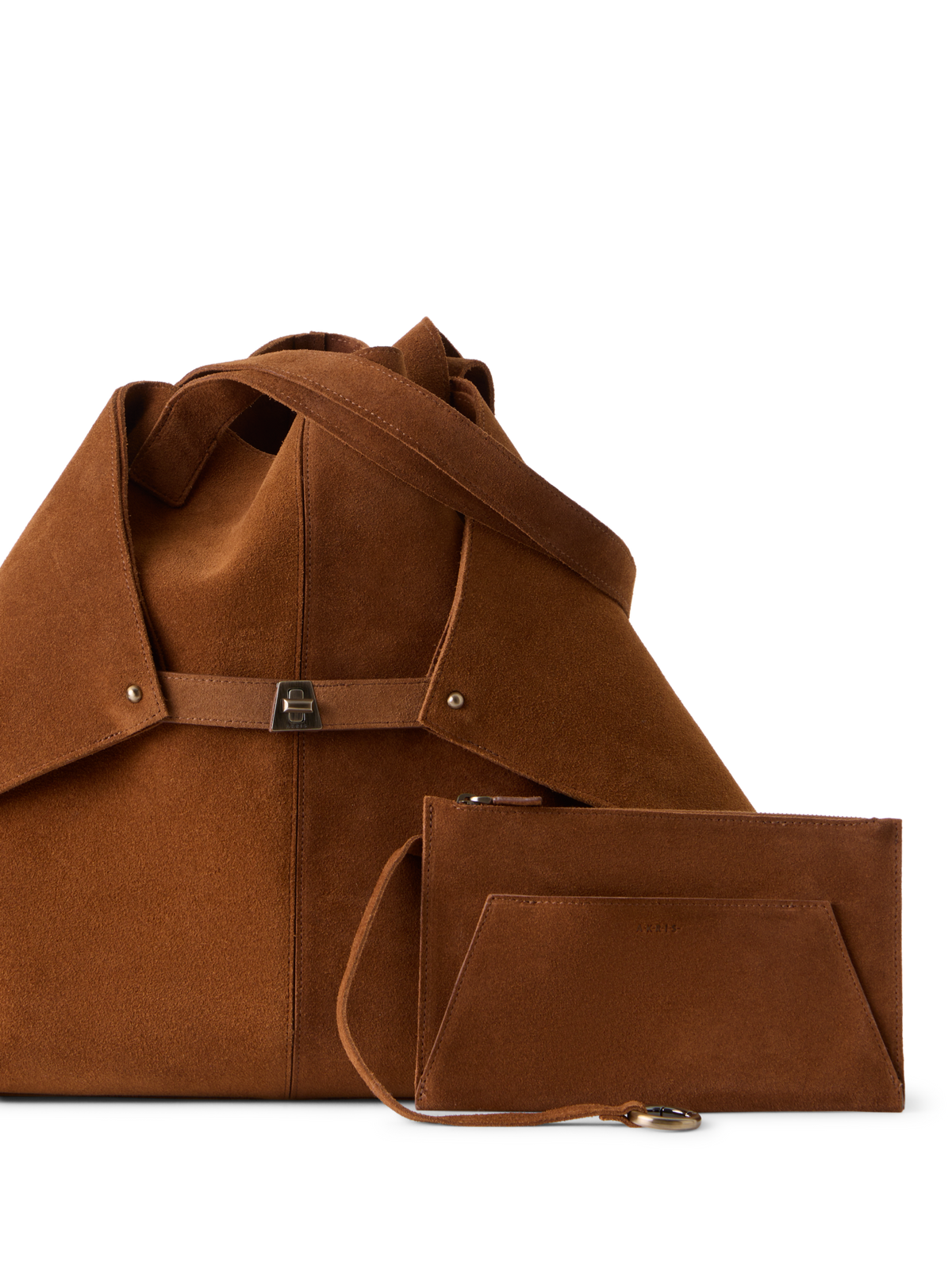 Designer Ai XL Shoulder Tote - brown