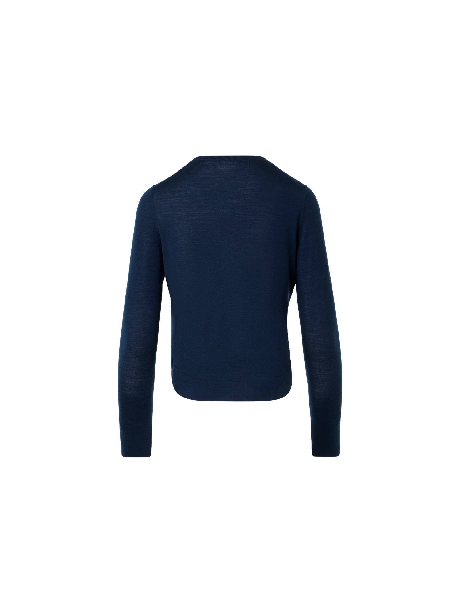 Designer Lightweight Merino Wool Knit Cardigan - navy - blue