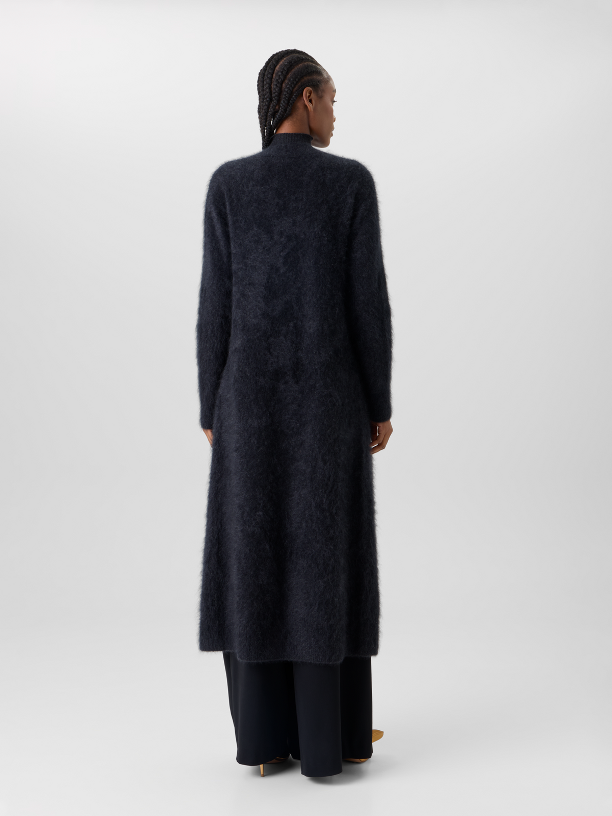Designer Cloud Cashmere Maxi Knit Coat - grey #editorial