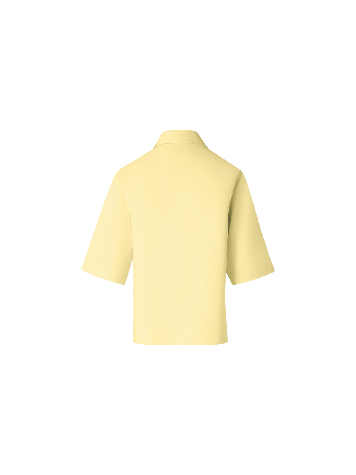 Designer Boxy Shirt Blouse in Linen - pastel - yellow