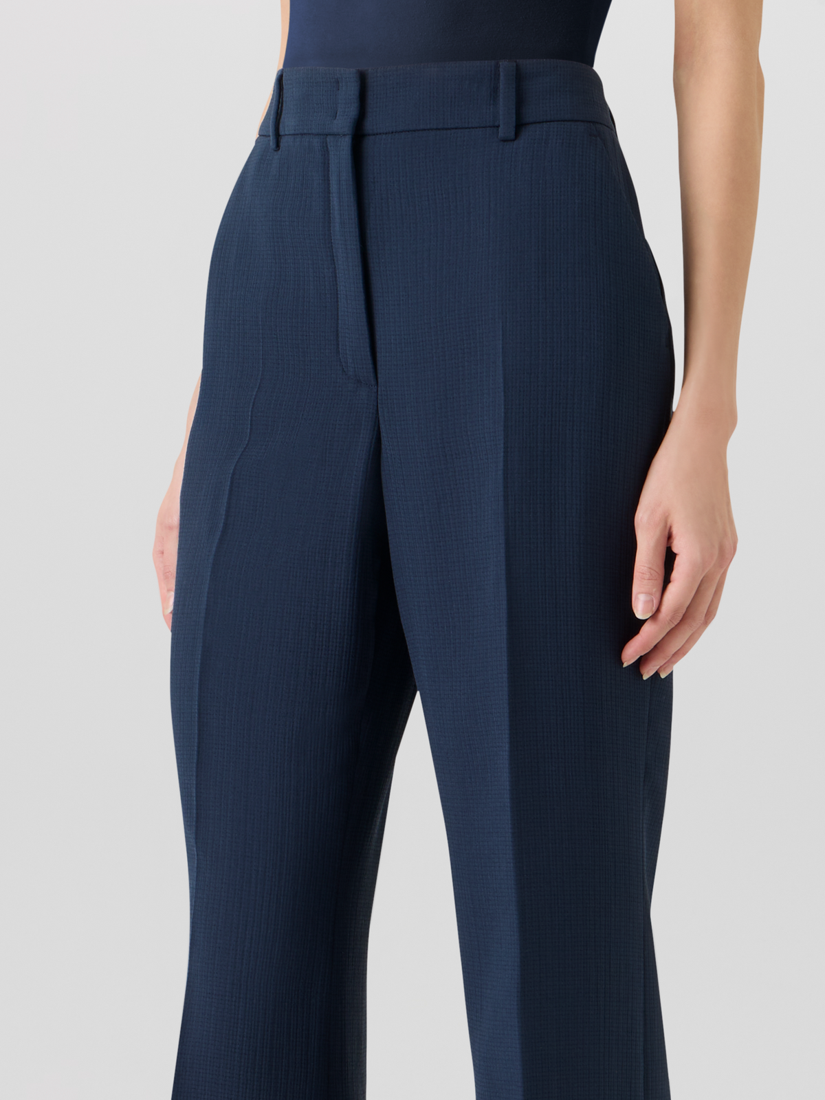 Designer Florine Wide-Straight-Leg Pants - navy #editorial