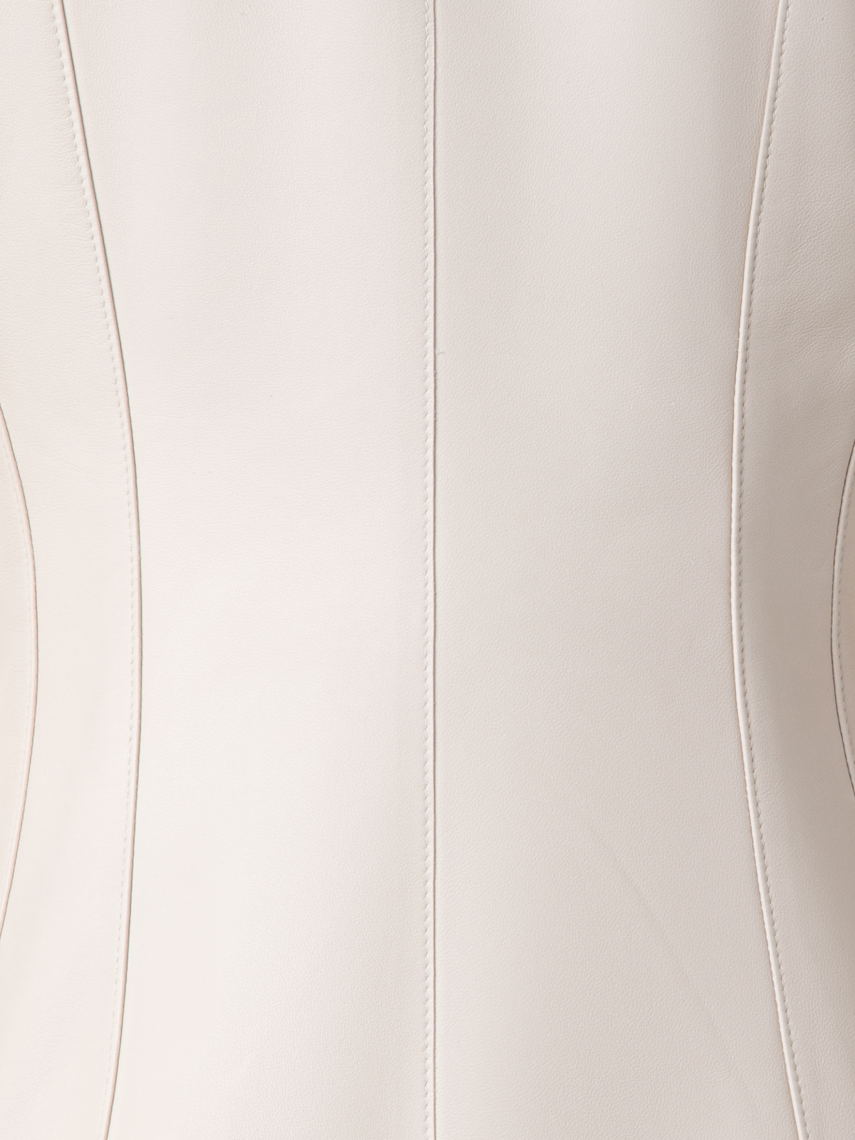 Designer Fitted Leather Blouse - neutral - pastel - beige