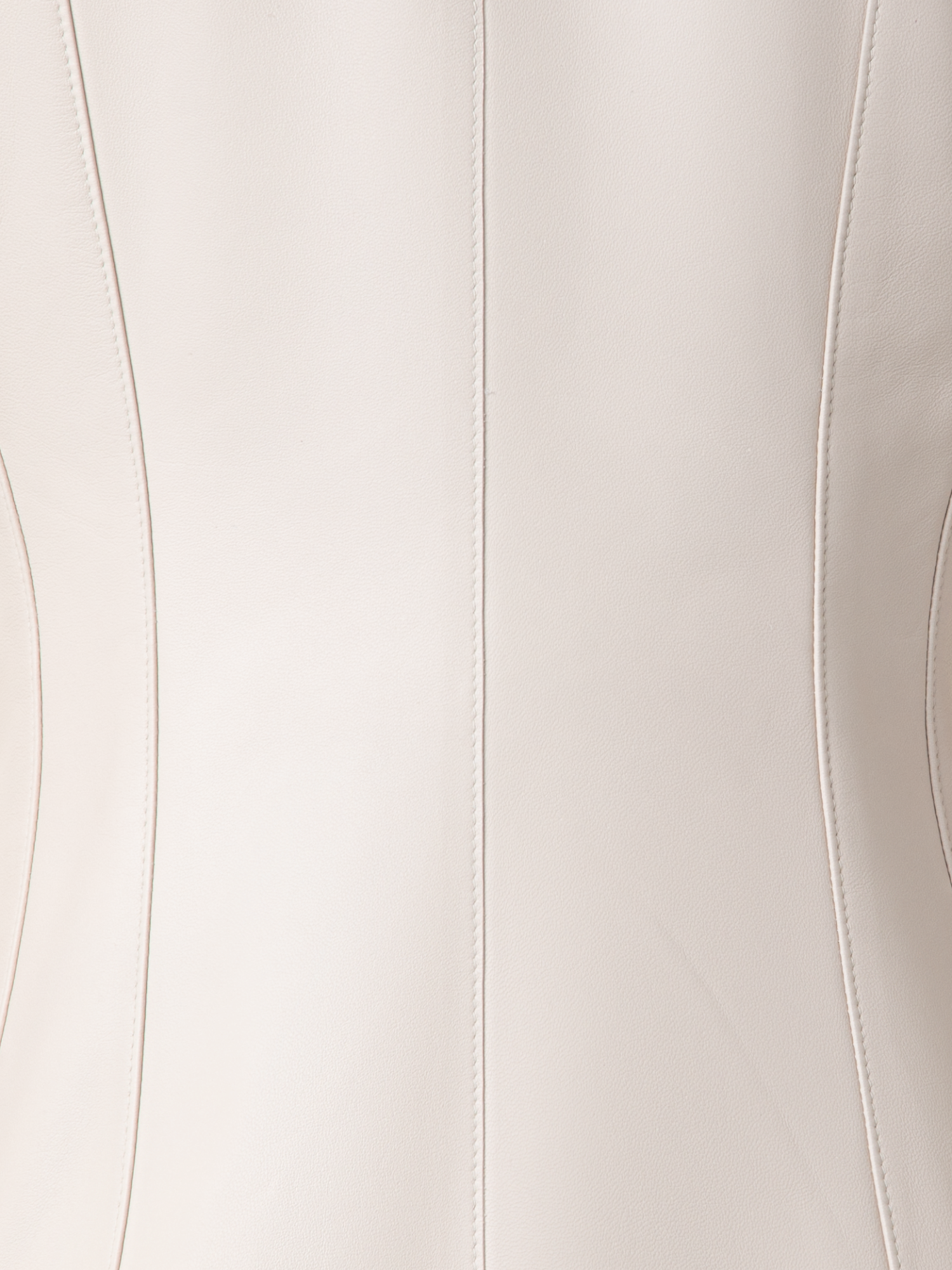 Designer Fitted Leather Blouse - neutral - pastel - beige