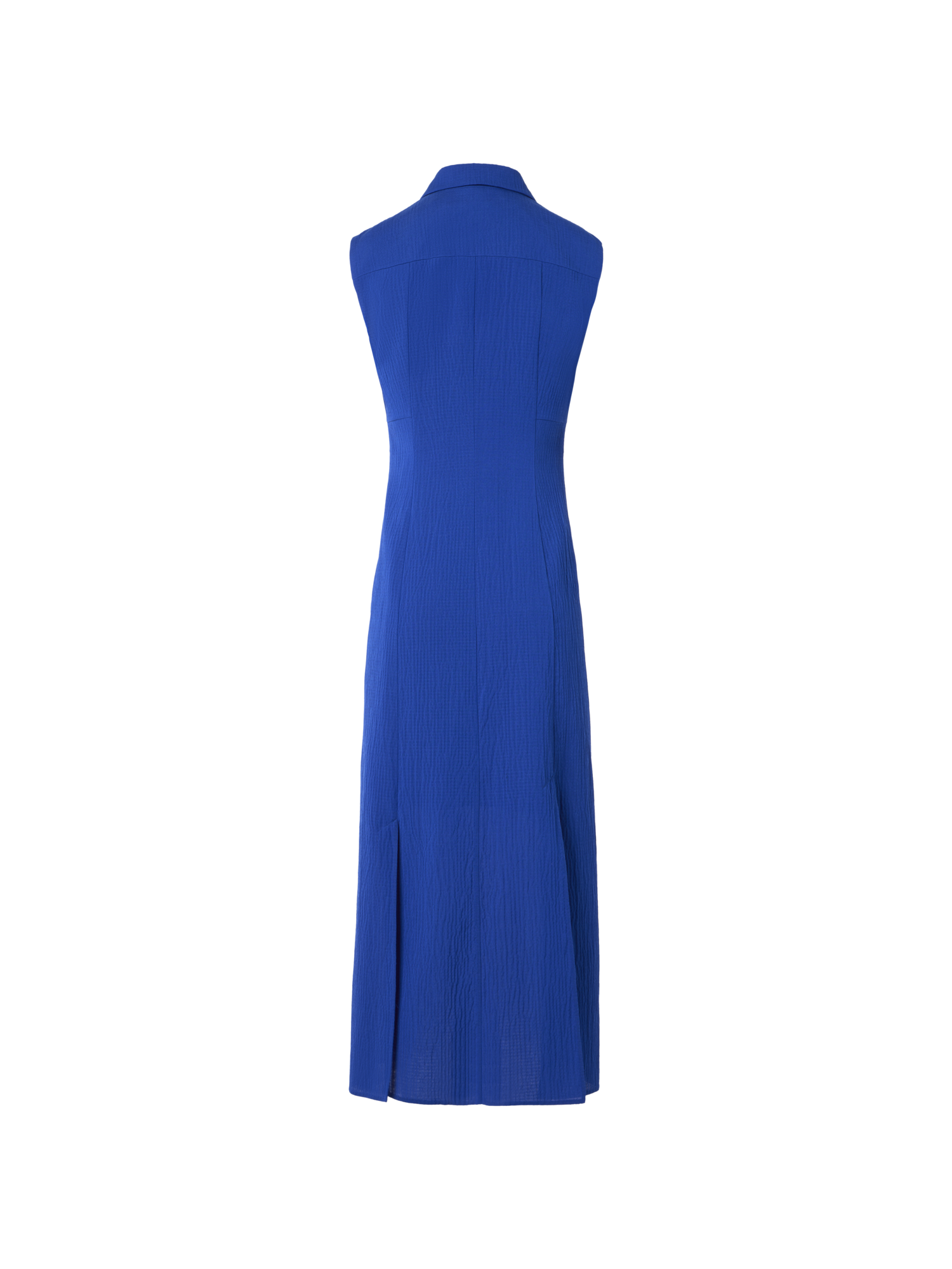 Midi Shirt Dress in Structured Cotton Silk lapis blue / 10 Midi Shirt Dress in Structured Cotton Silk lapis blue / 10