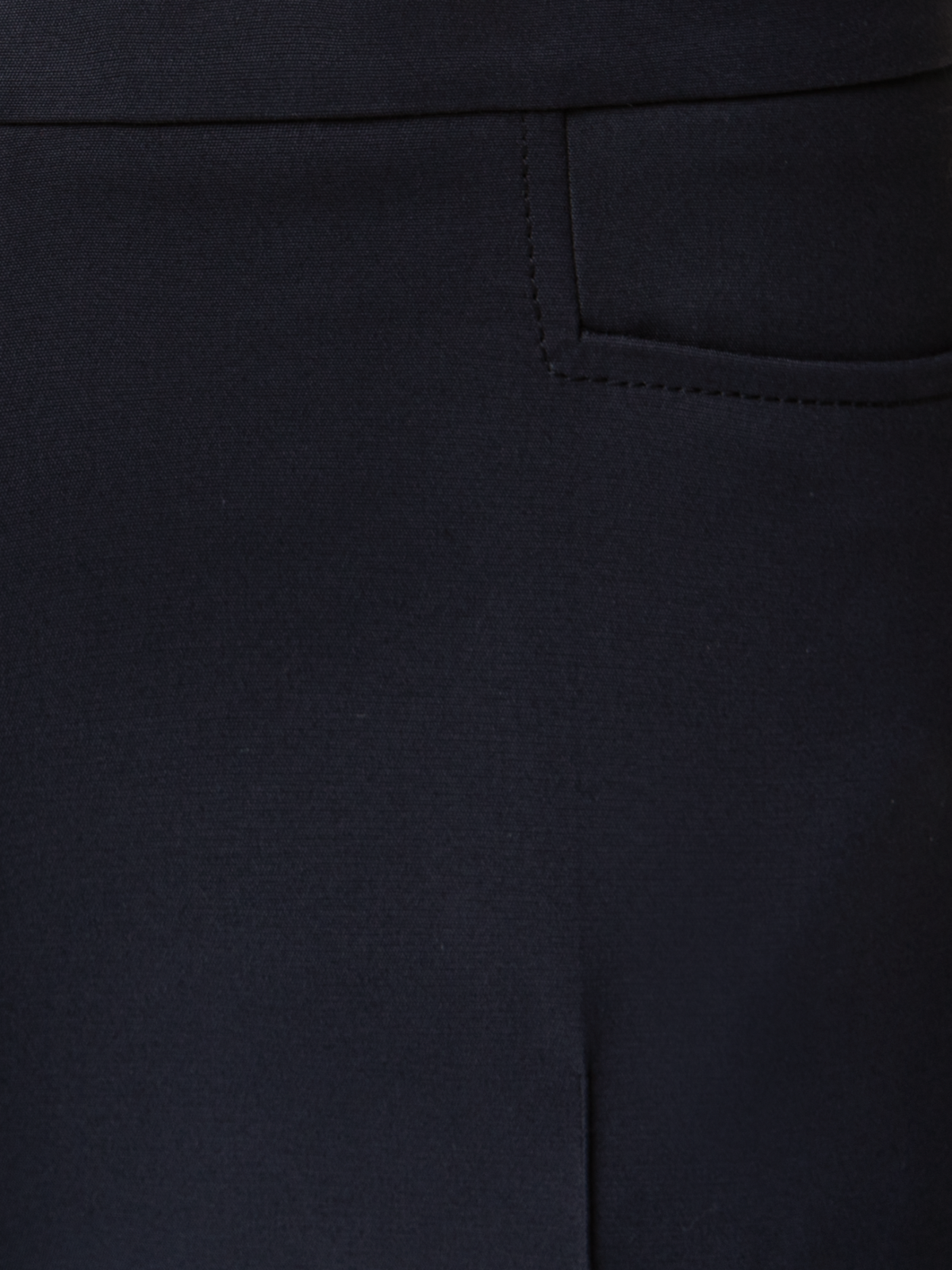 Designer Slim Ankle-Length Cotton Techno Stretch Pants - navy - blue