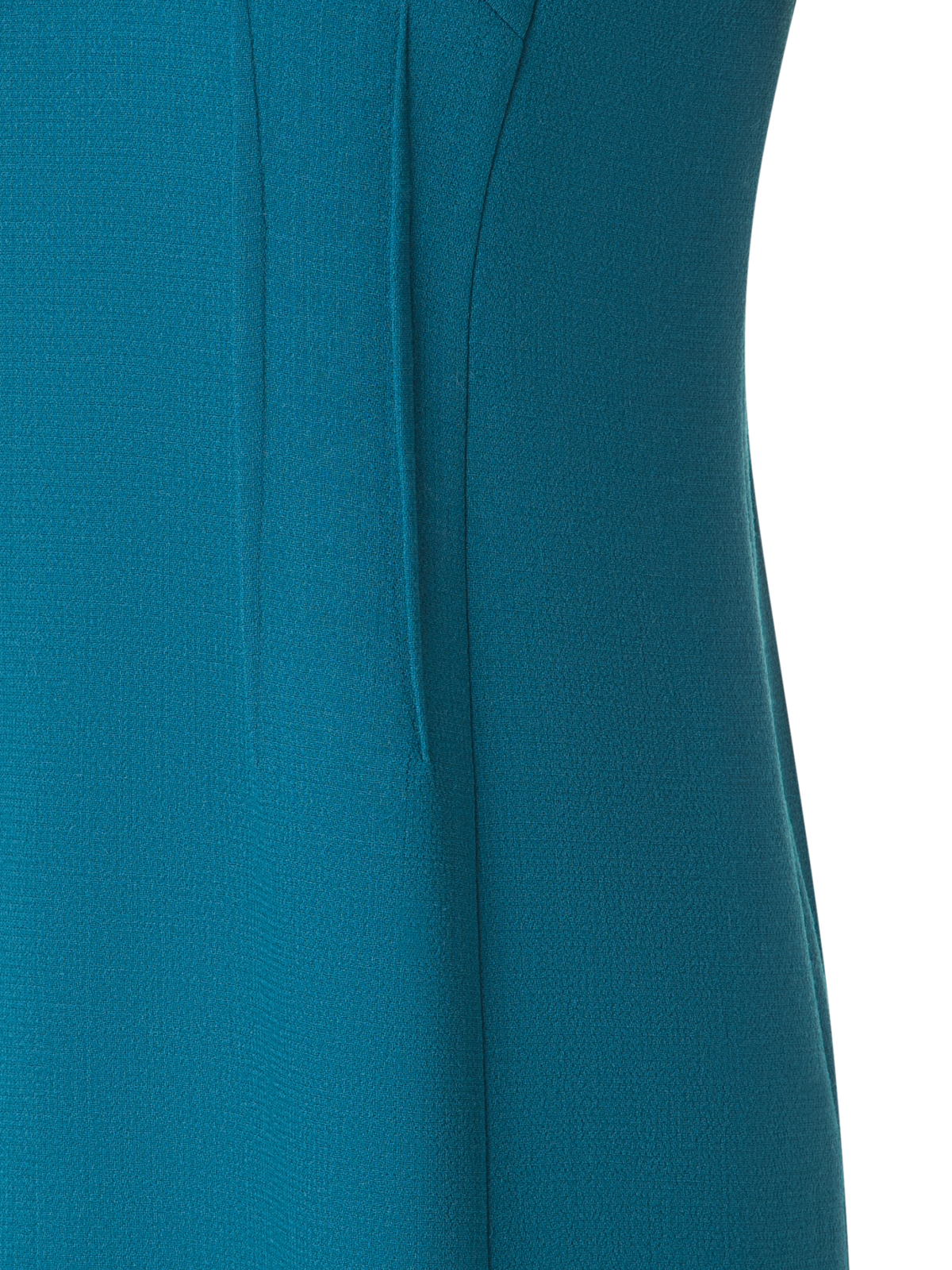 Designer Fitted Sheath Dress in Wool Double-Face - green