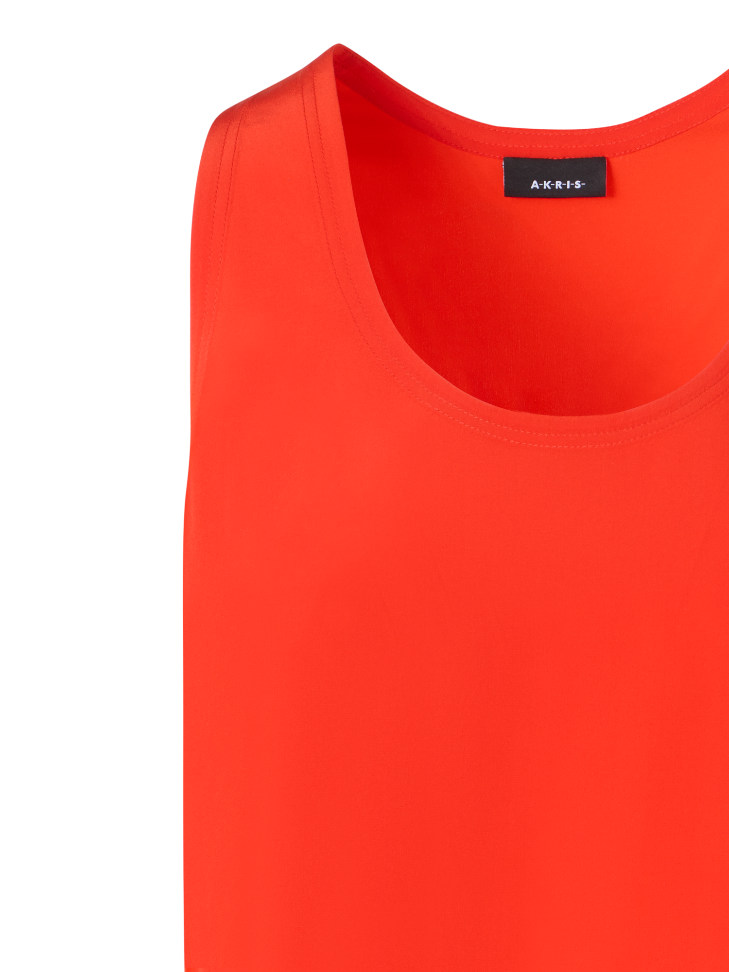 Designer Silk Georgette Tank Top - red