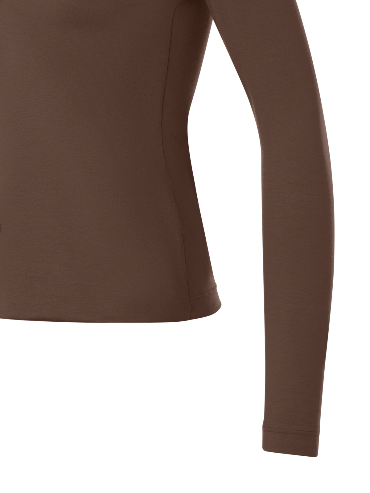 Designer Cotton Stretch Jersey V-Neck Shirt - brown
