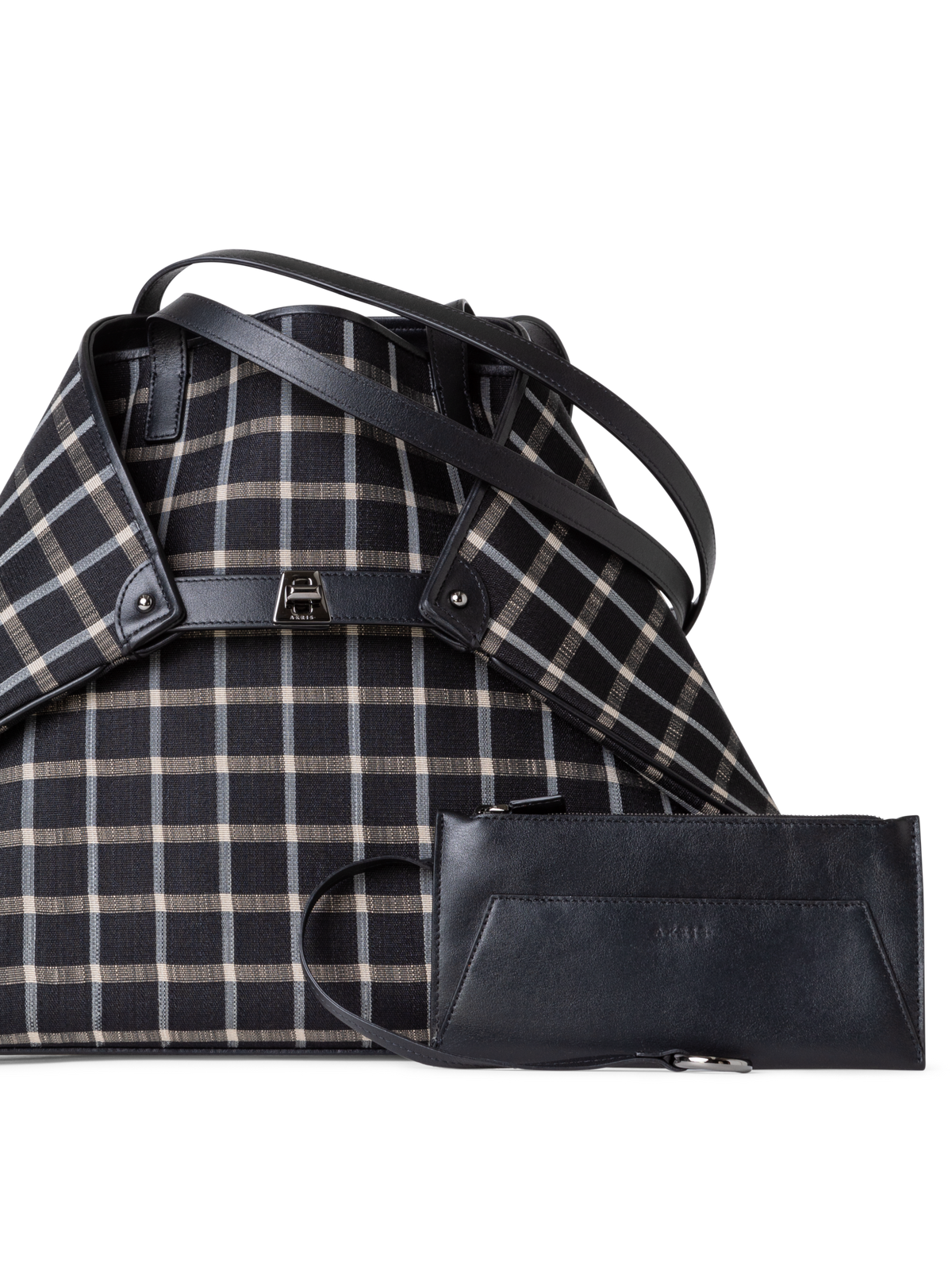 Designer Ai Medium Shoulder Tote - neutral - black - multicolor